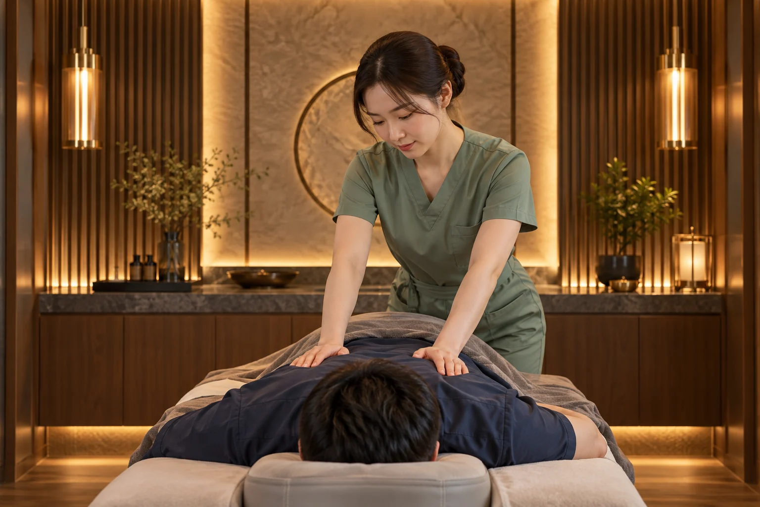 등·어깨 관리를 표현한 웰니스 이미지 3